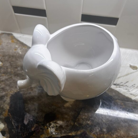 NWT Vintage Elephant Flower Succulent Cactus Planter Tea Napkin Matches Holder - Picture 9 of 9